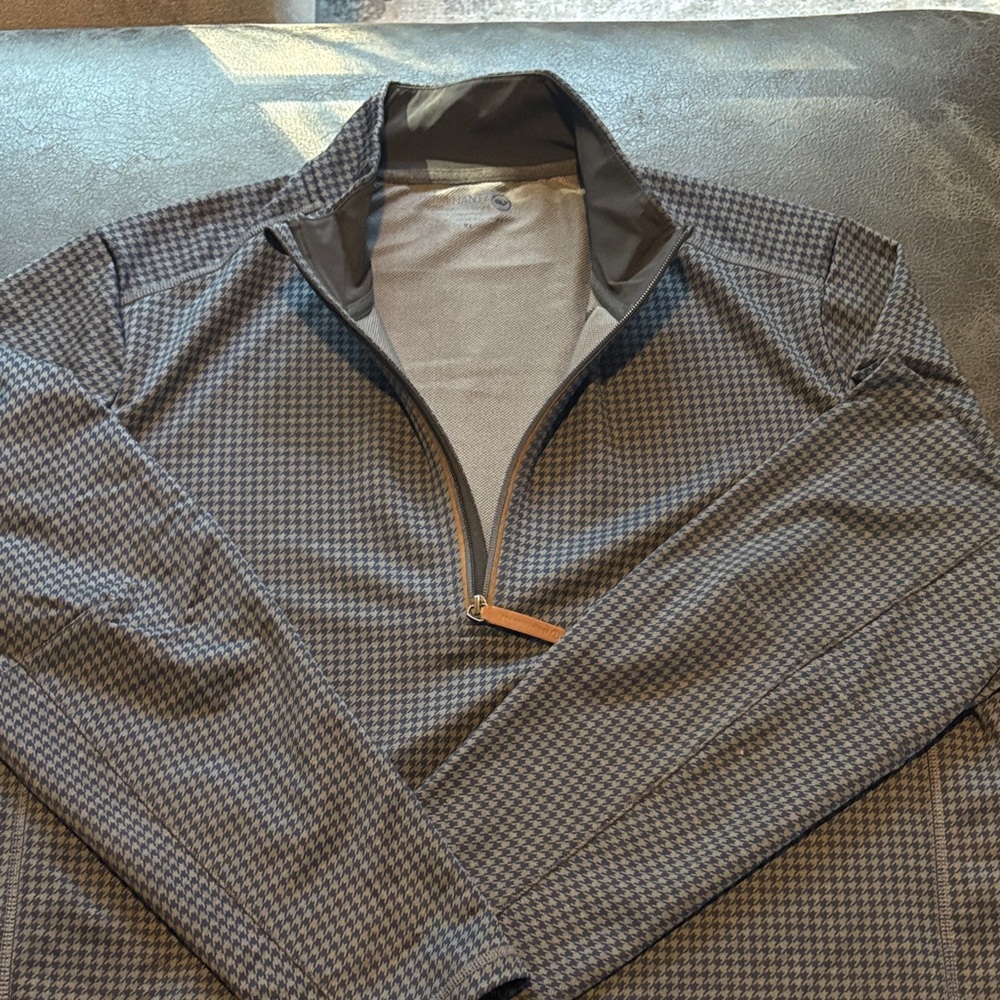 Vineyard Vines Men's Black and Gray Houndstooth Jacket